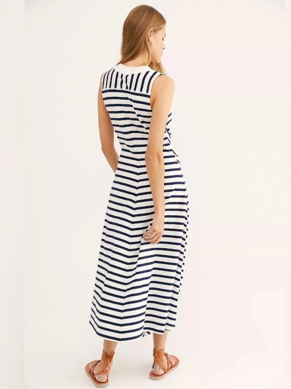 Free People Beach Capri Striped Midi Dress